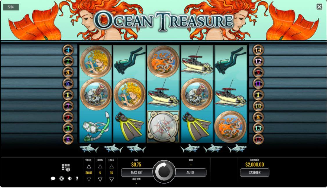 Ocean Treasure Slot Game Reels